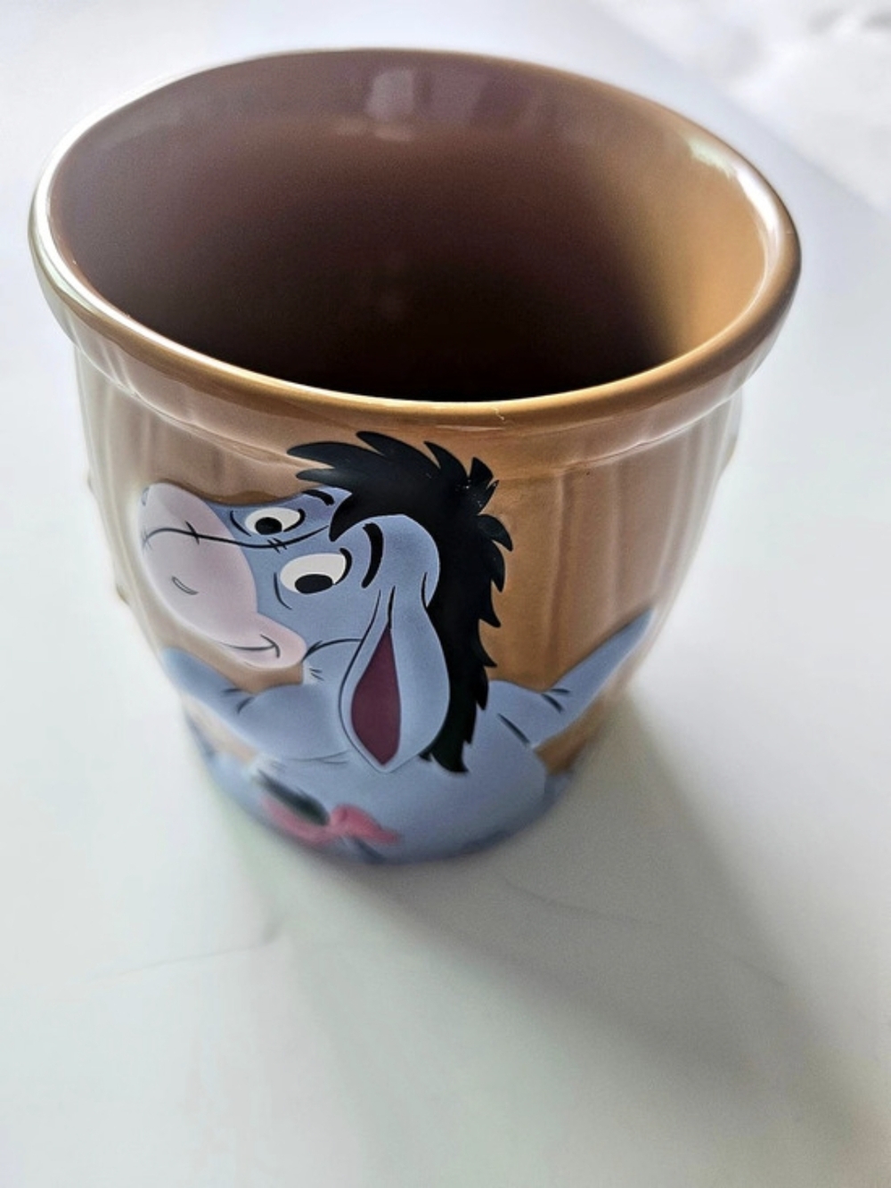 Disney Eeyore Honey Pot Sculpted Stoneware Mug Brown & Blue